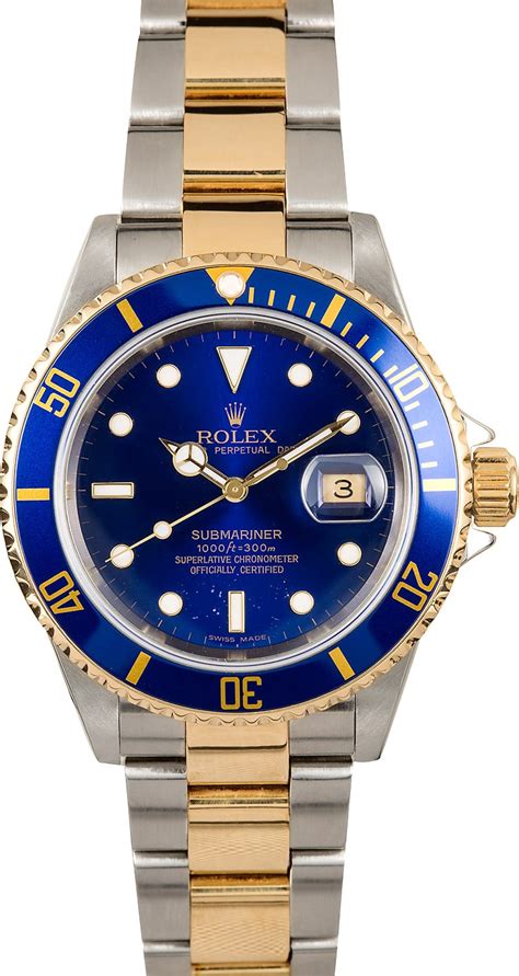 rolex submariner blue pre-owned 16613|rolex submariner 16613 for sale.